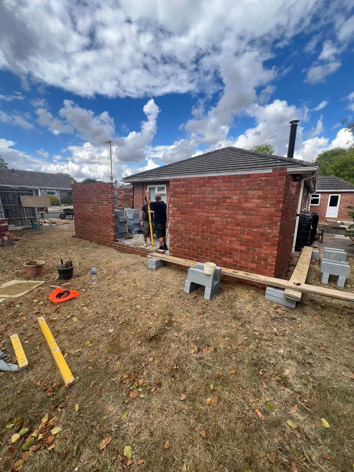 ELEM Construction building a brick extension in Basingstoke